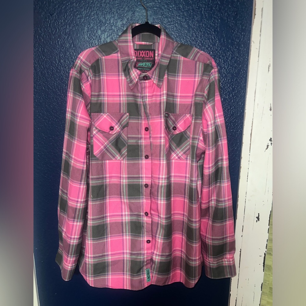 Dixxon Shreddy flannel pink and gray XL